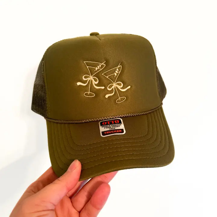 Martini Bows Women's Embroidered Hat