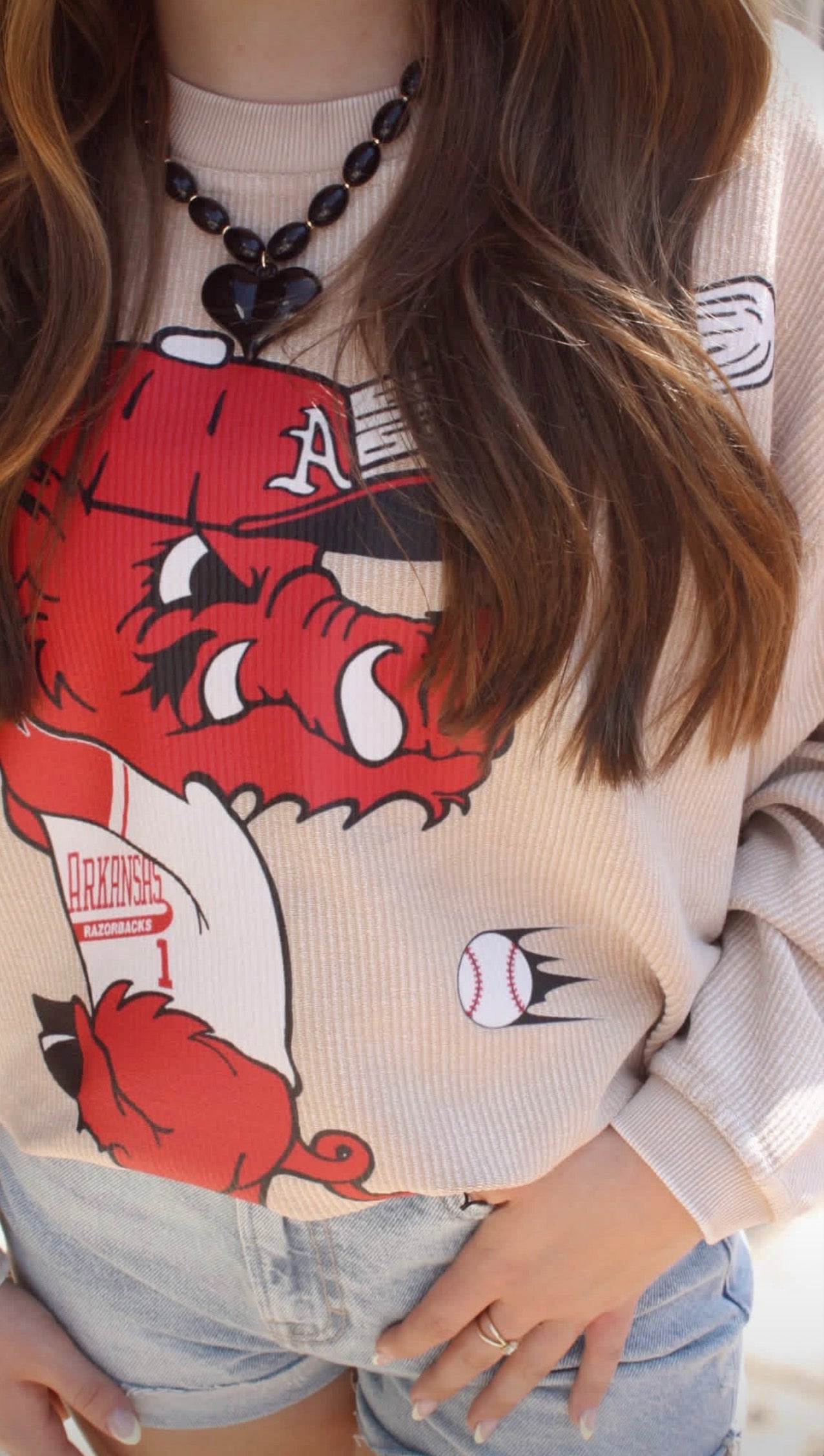 Razorbacks Baseball Corded Sweatshirt