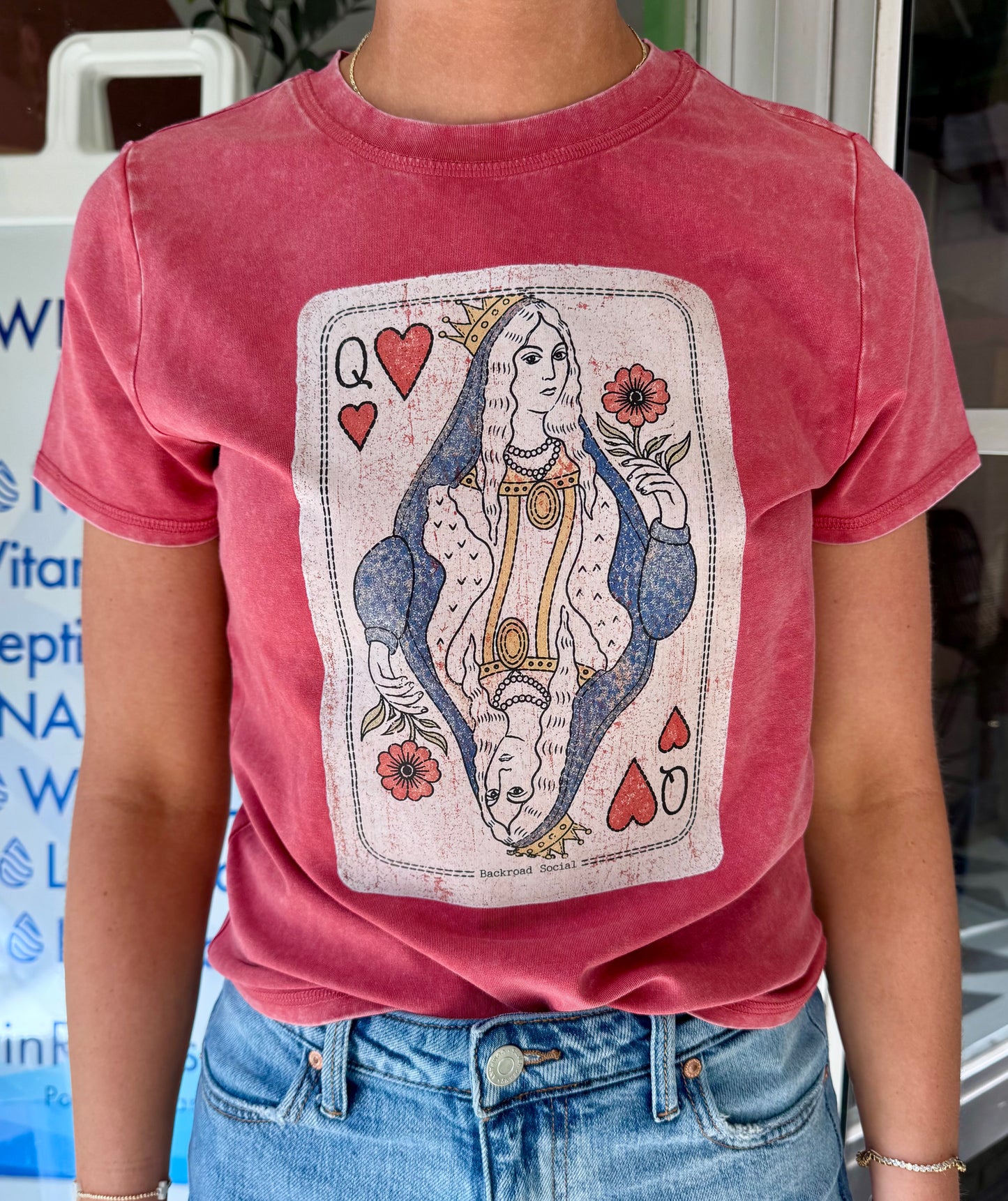 Queen of Hearts Cropped Tee