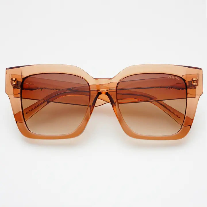 Bon Chic Acetate Oversized Square Sunglasses Crystal