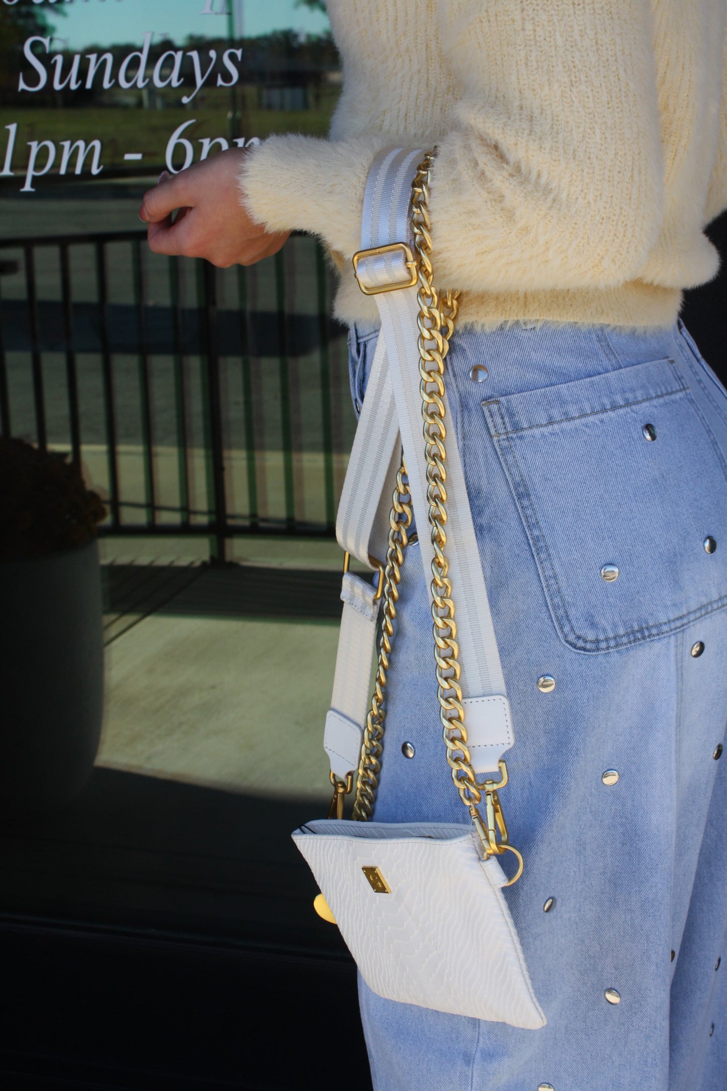 Studded Barrel Denim Jeans