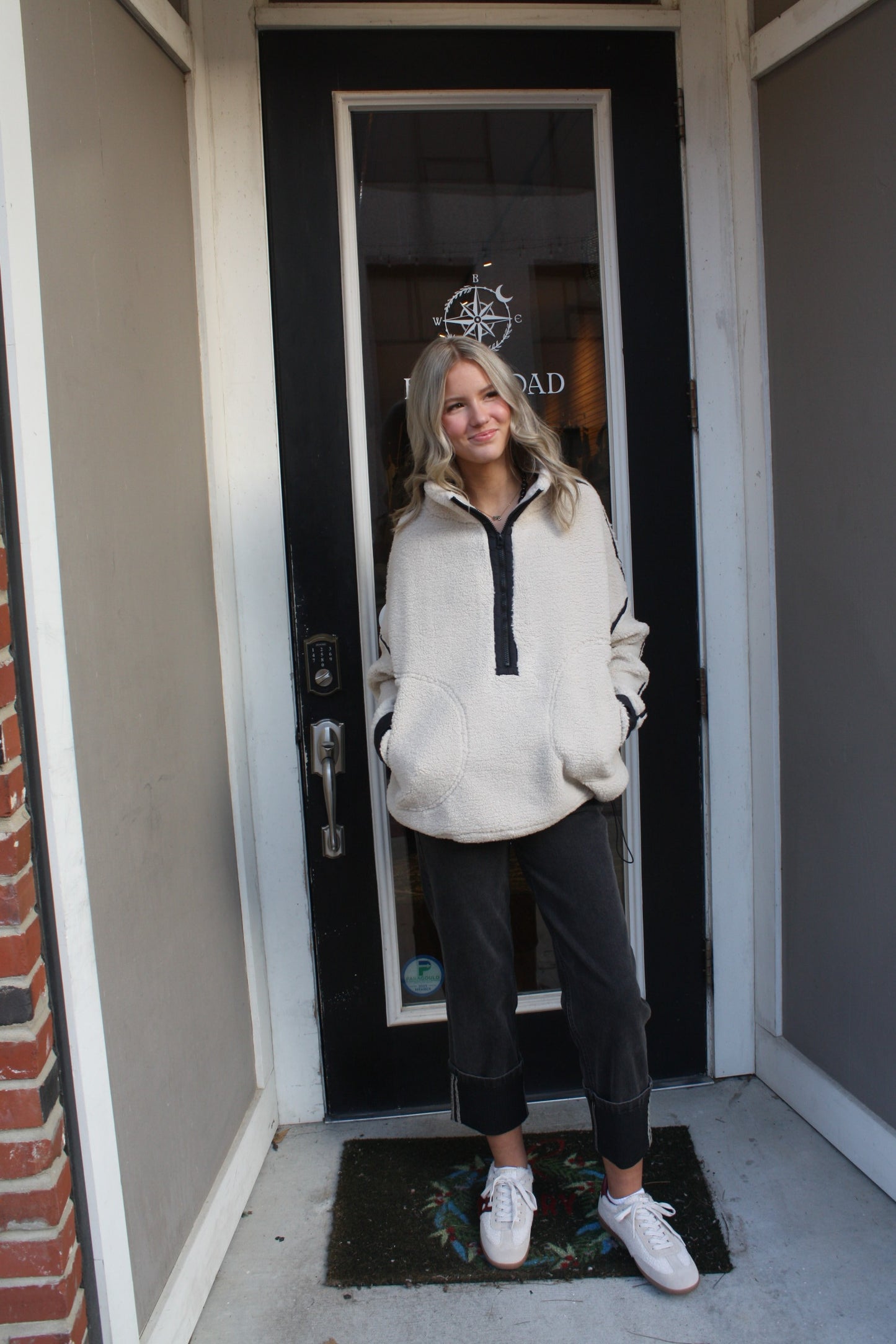 Fleece Zipper Pocket Pullover