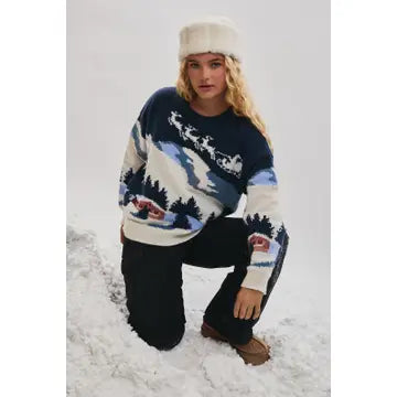 Ski Village Graphic Sweater