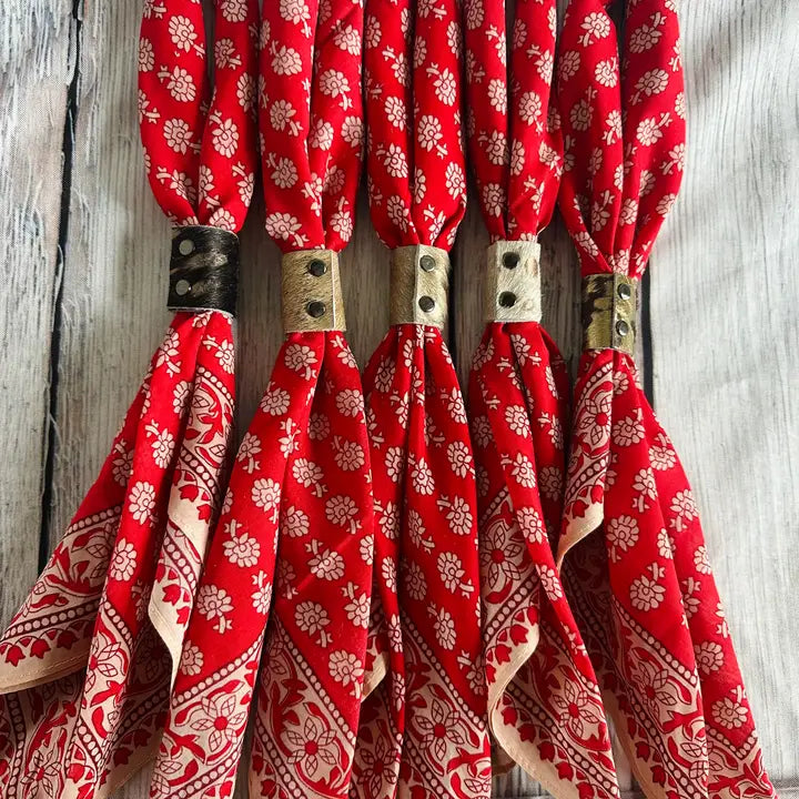 Red Floral Bandanas