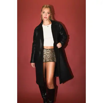 Le Lis Double Faced Black Coat