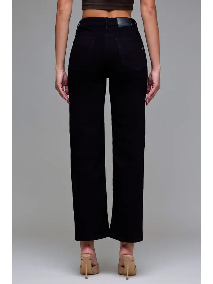 Jet Black Clean Stretch Straight