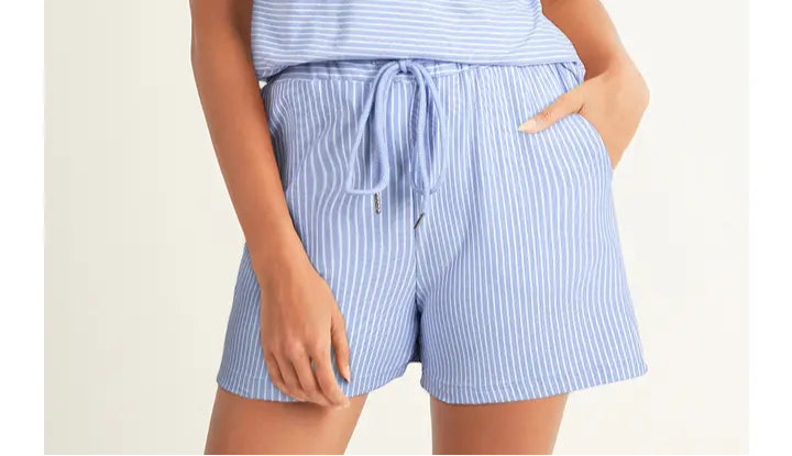 Stripe Drawstring Shorts