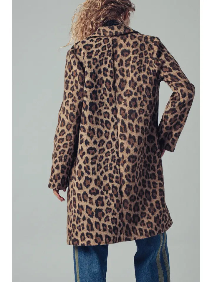Leopard Print Oversized Statement Coat