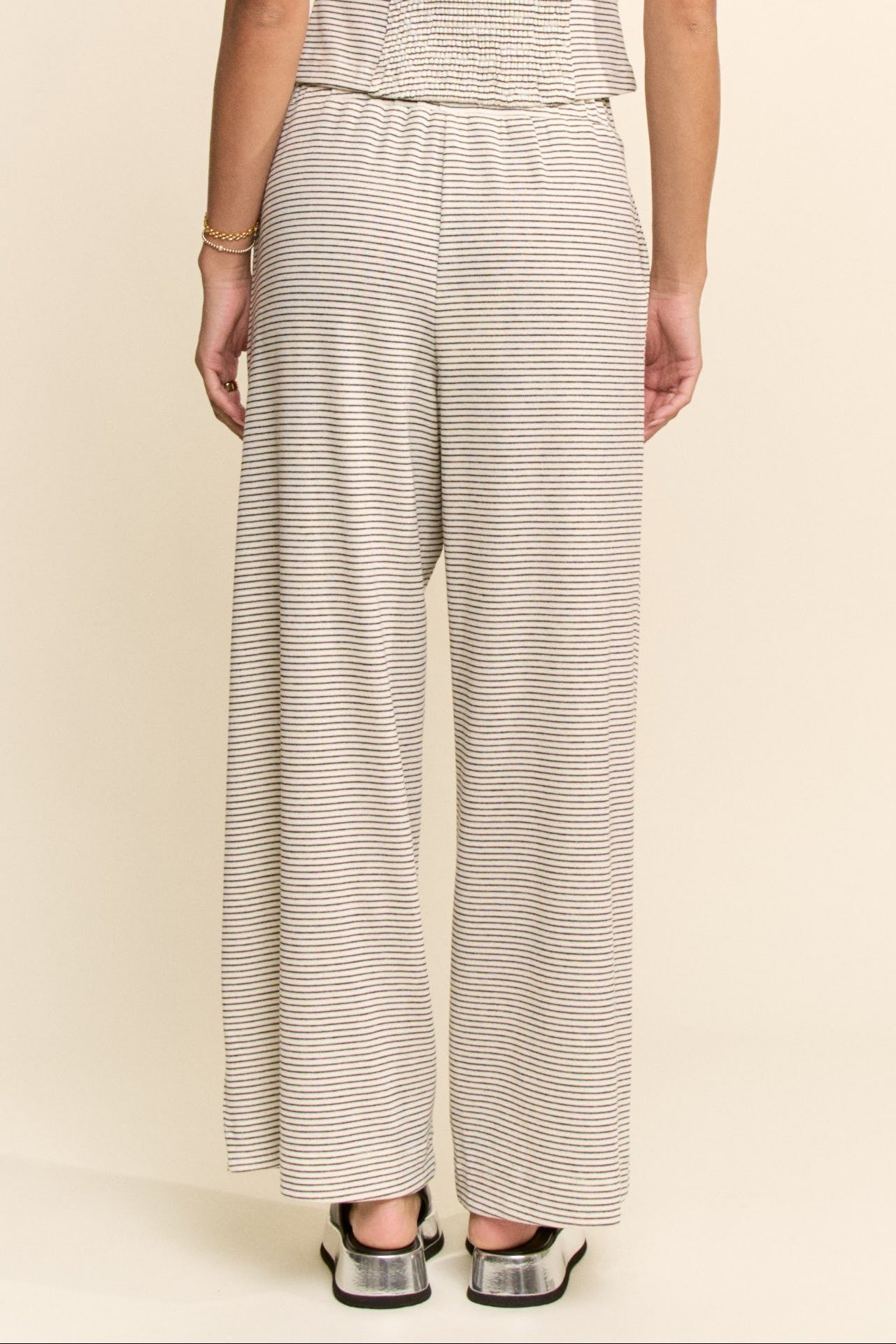 Stripe Wide-Leg Pant