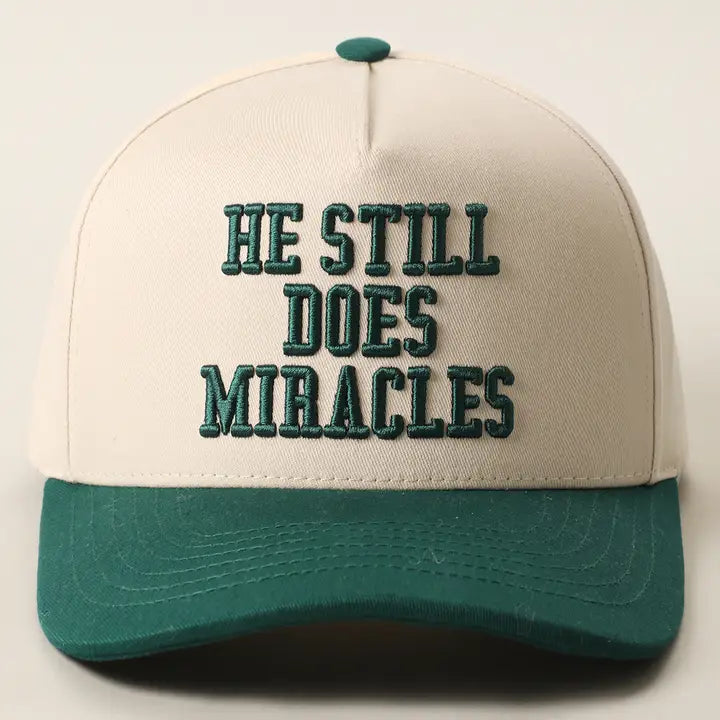 He Still Does Miracles Embroidered Two-Tone Trucker Hat