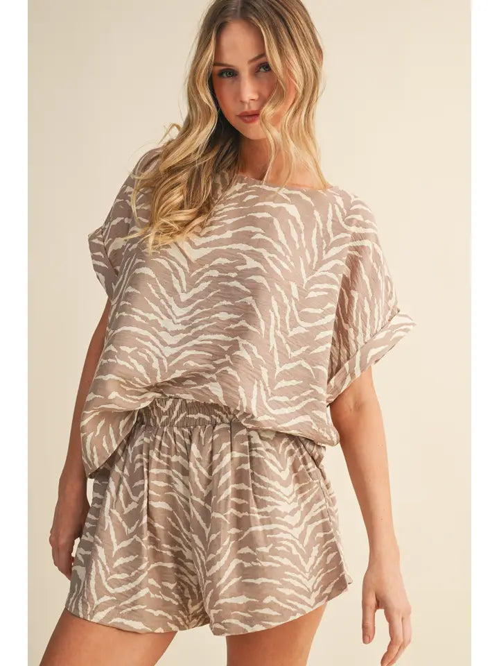 Animal Print Relaxed Top