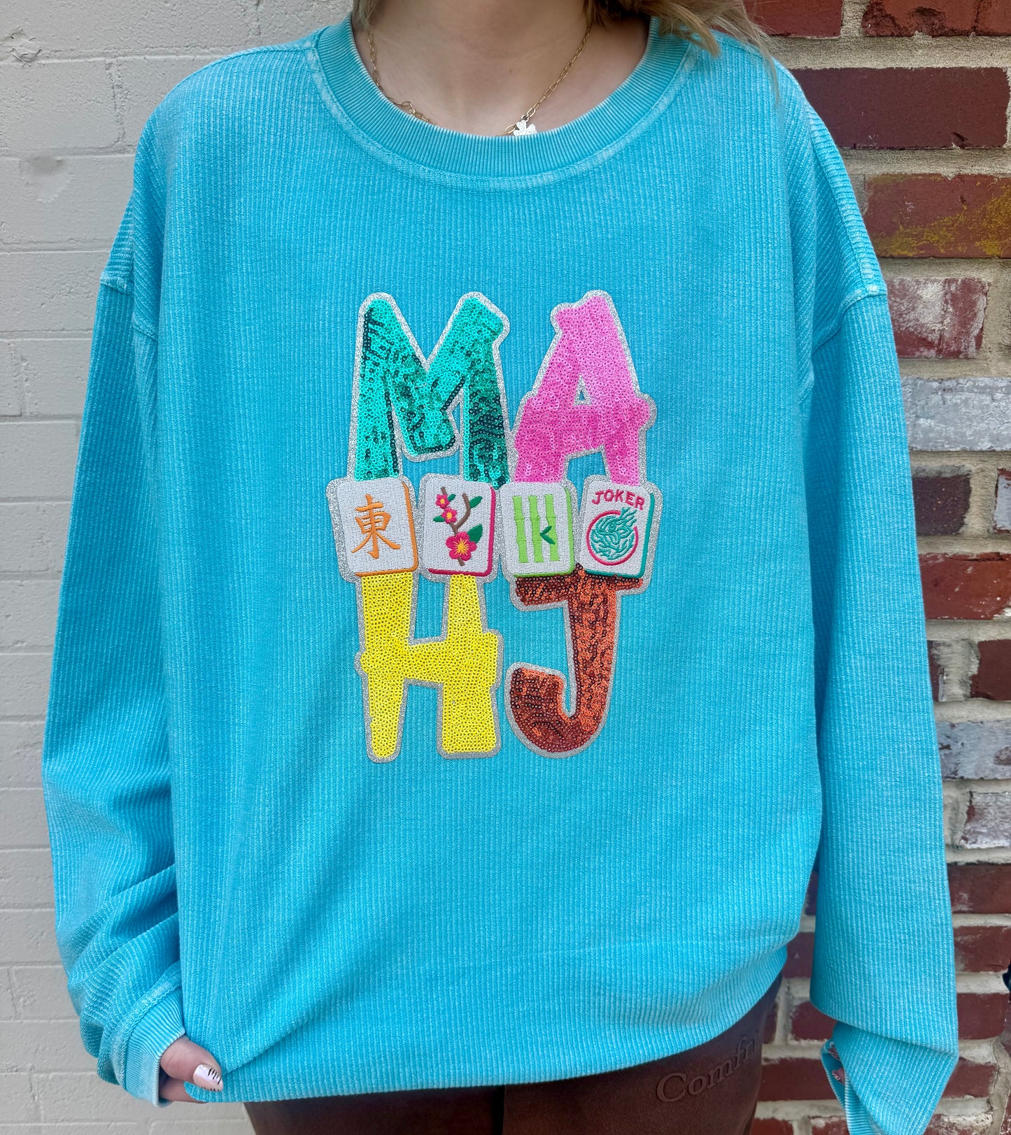 MAHJ Tile Patch Corded Crew