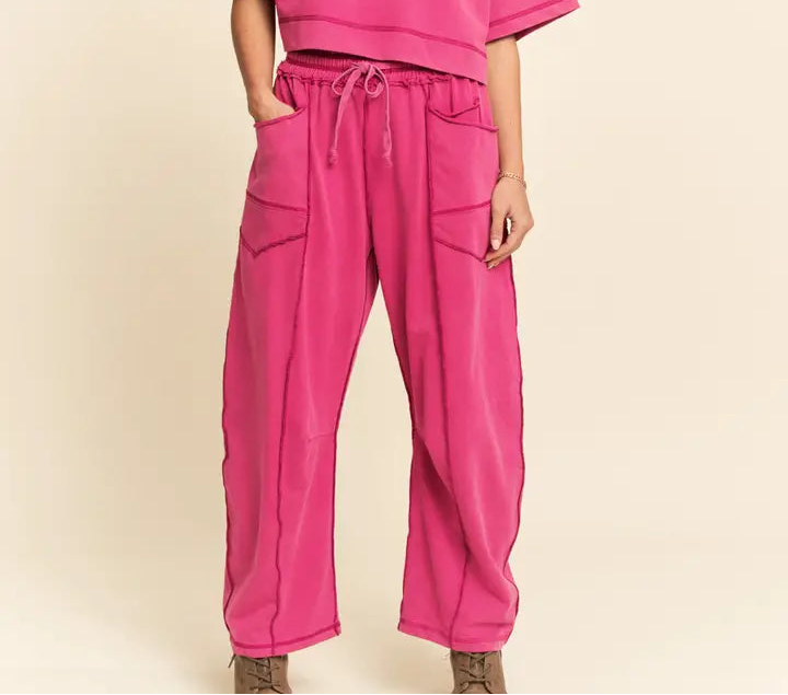 MINERAL Washed Exposed Barrel Pants