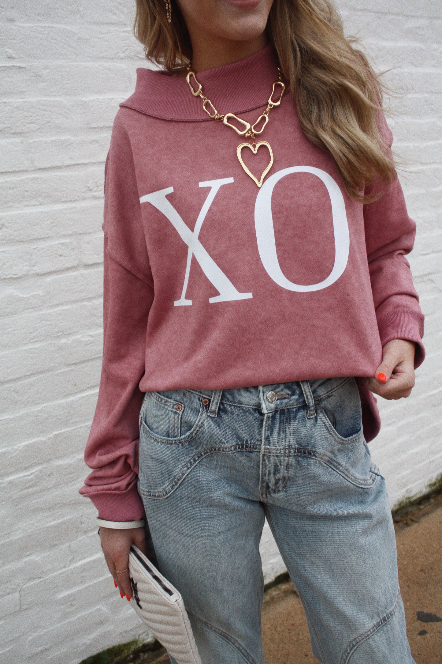 Xo W/ Love Mockneck