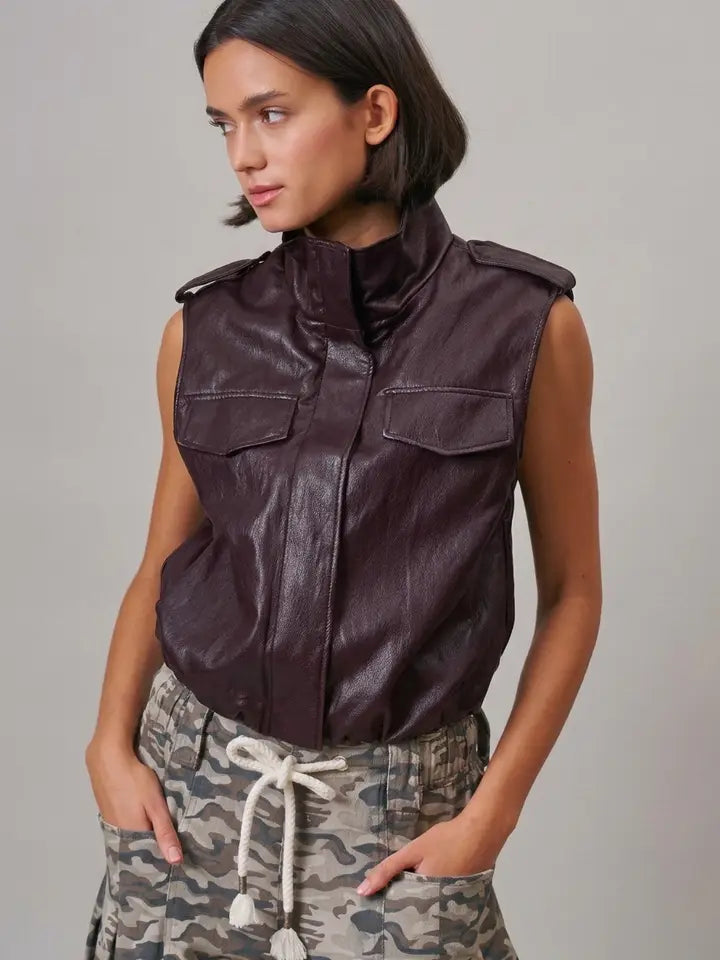 Statement Architectural Coated Vest