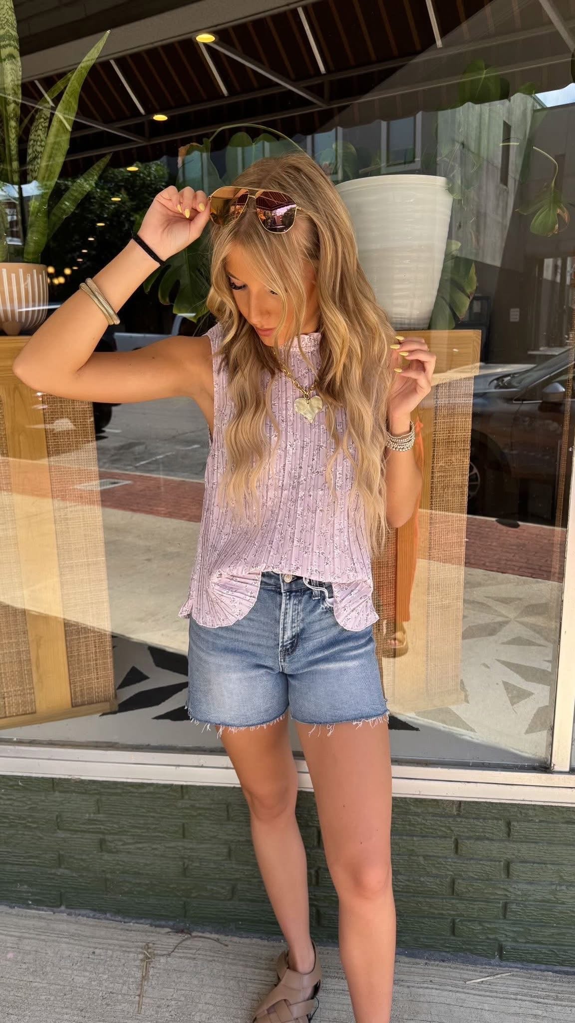 Floral Pleated Blouse