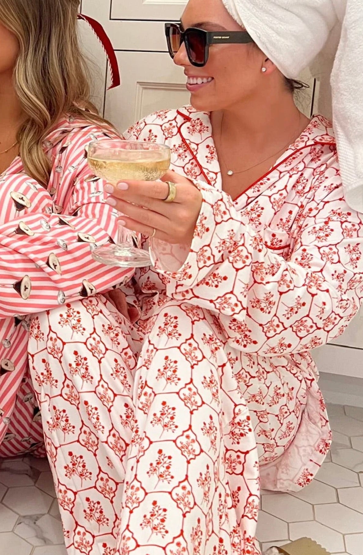 Red Toile Pajama Set