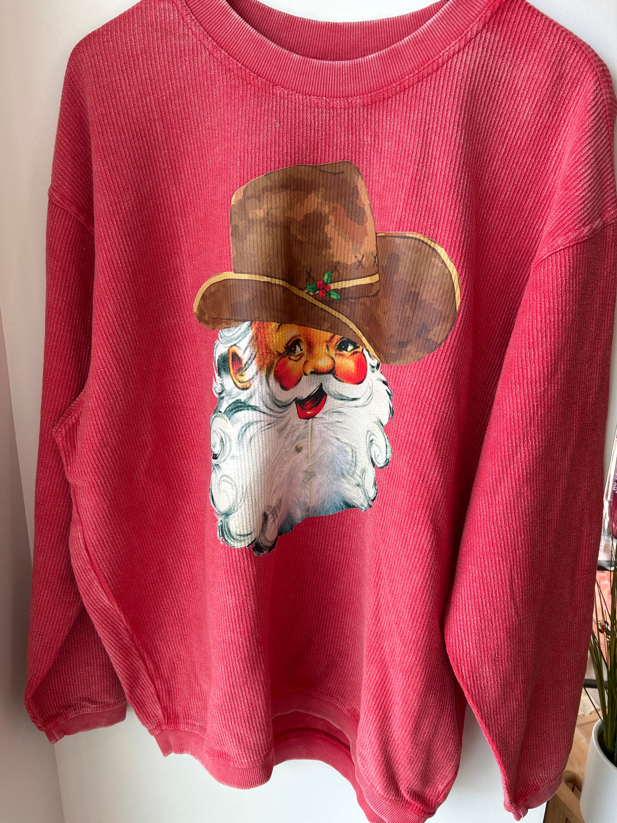 Cowboy Santa Corded Sweatshirt