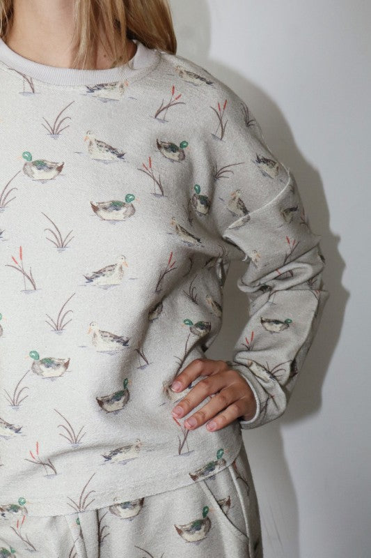 Duck Print Crewneck Sweatshirt