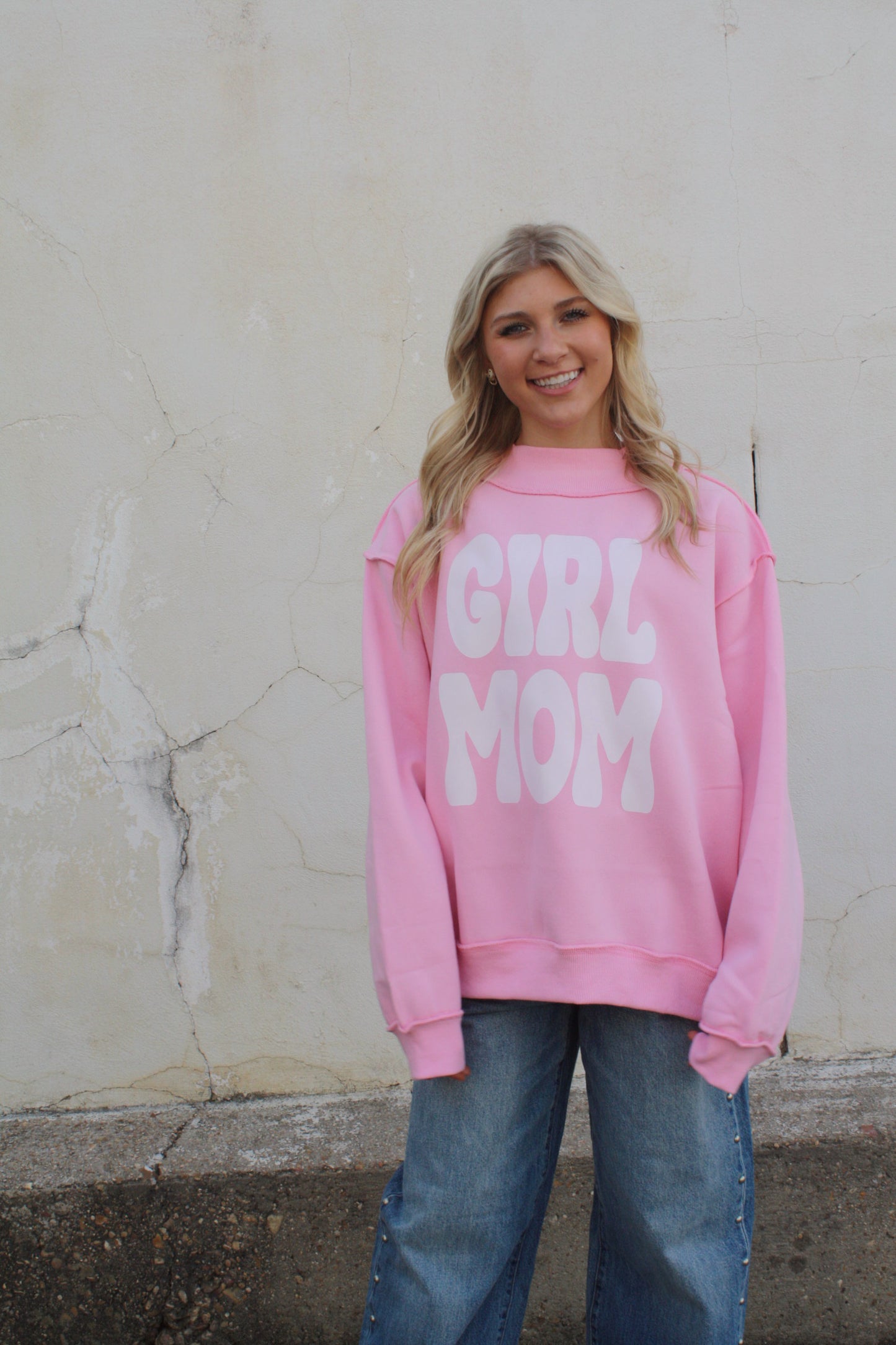 Girl Mom Mock Neck