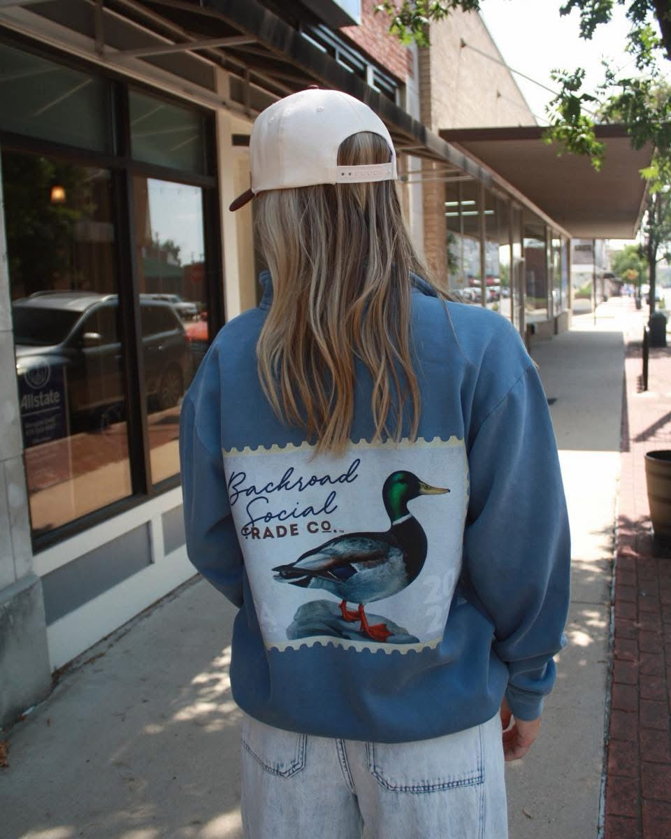 Duck Stamp Quarter Zip Sweatshirt