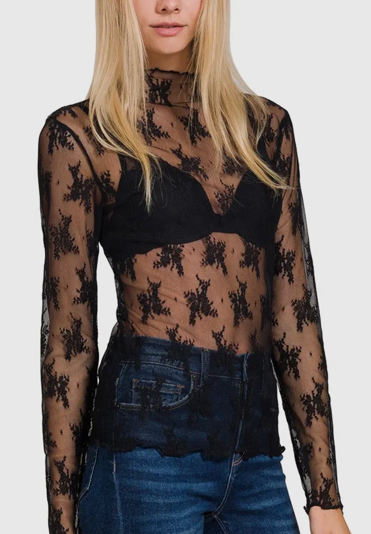 Black Sheer Mesh