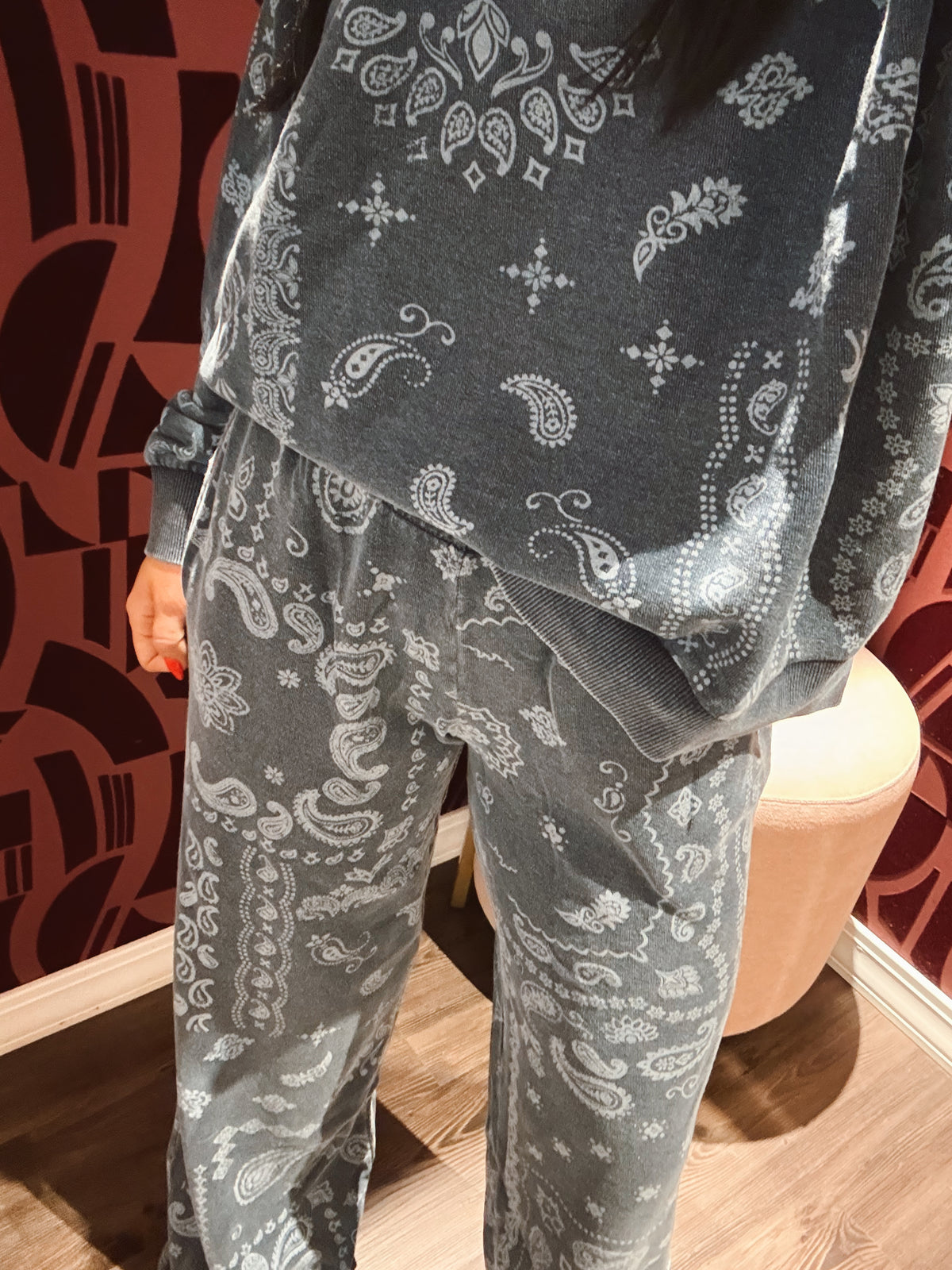 bandana print pants