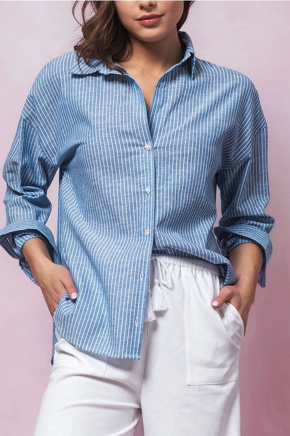 Timeless Pinstripe Blouse