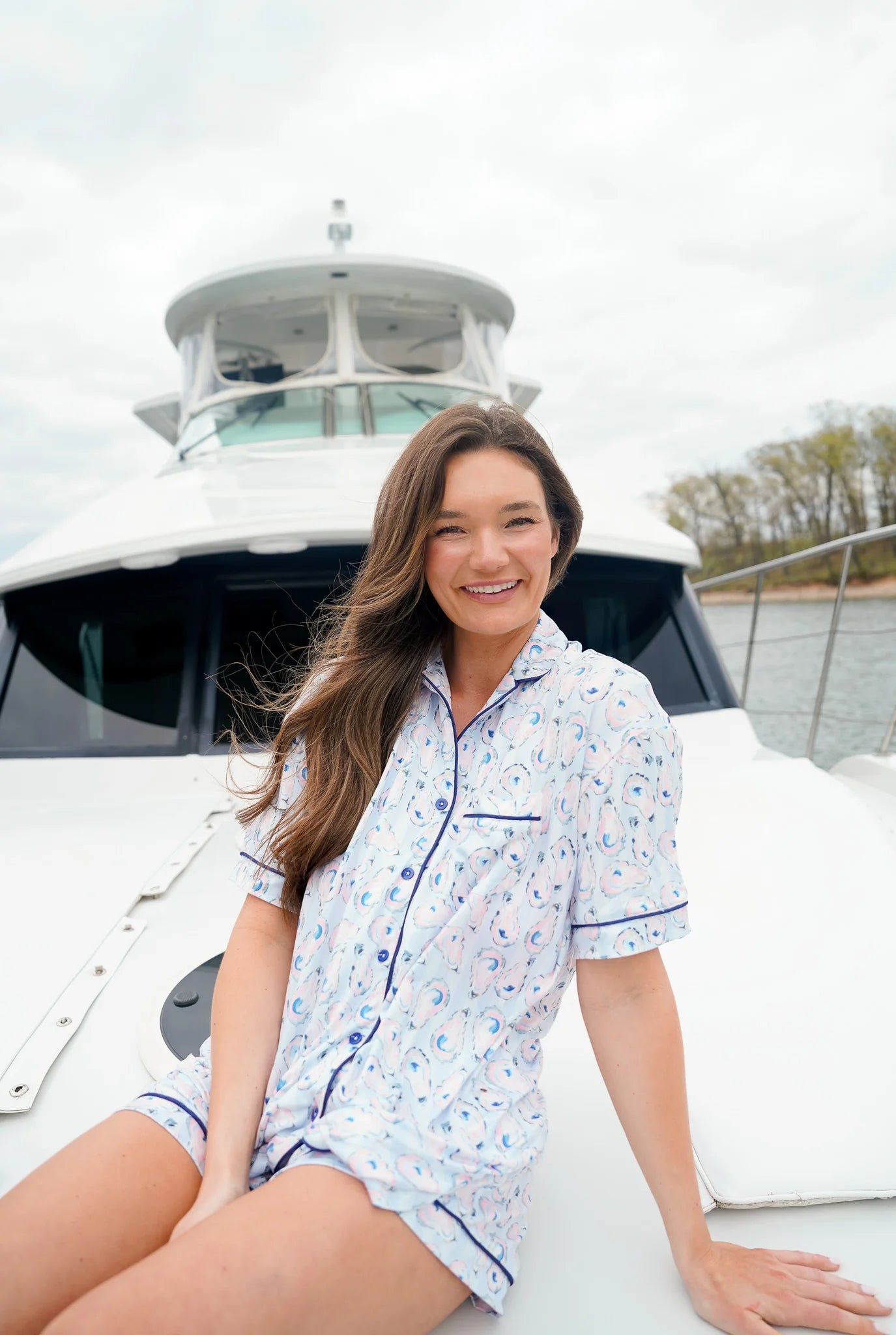 Blue Oysters - Short Pajama Set