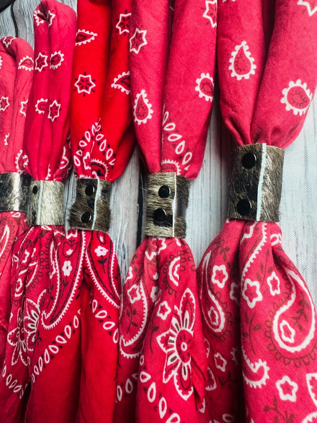 Cherry Red Hand Dyed Bandanas