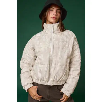 Camo Quilted Puffer Jacket