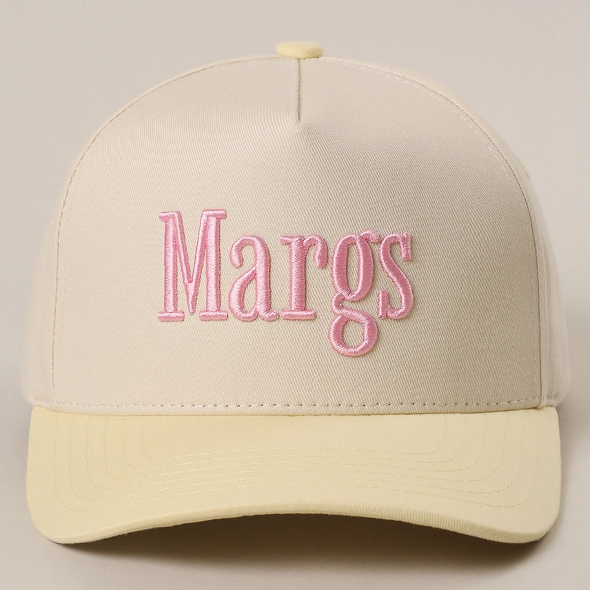 Margs Embroidered Canvas Two-Tone Trucker Hat