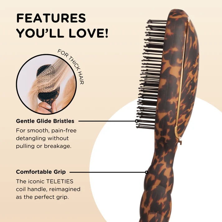 Detangler Hair Brush for Thick Hair – Tortoise