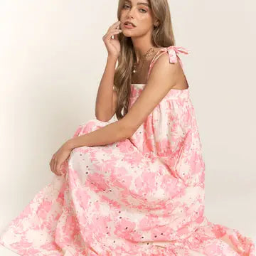 Floral Maxi With Tie Straps