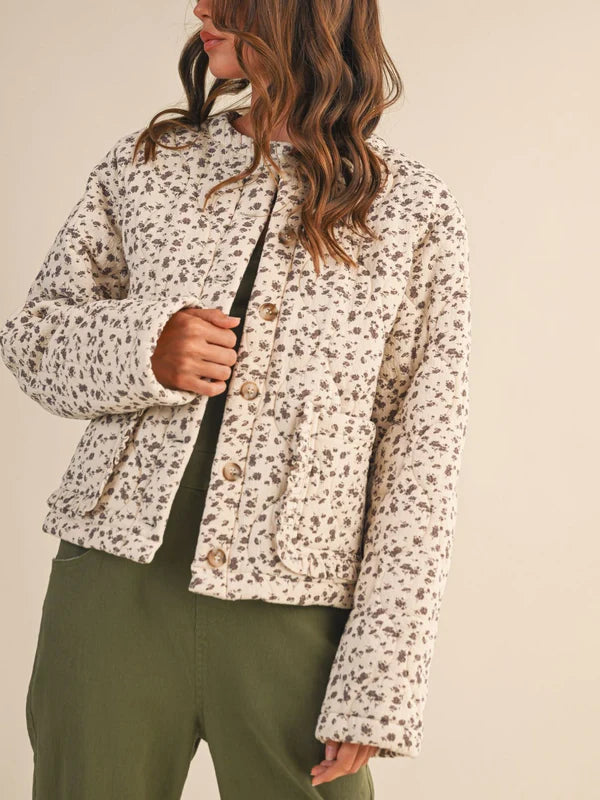 Flower Print Padded Jacket