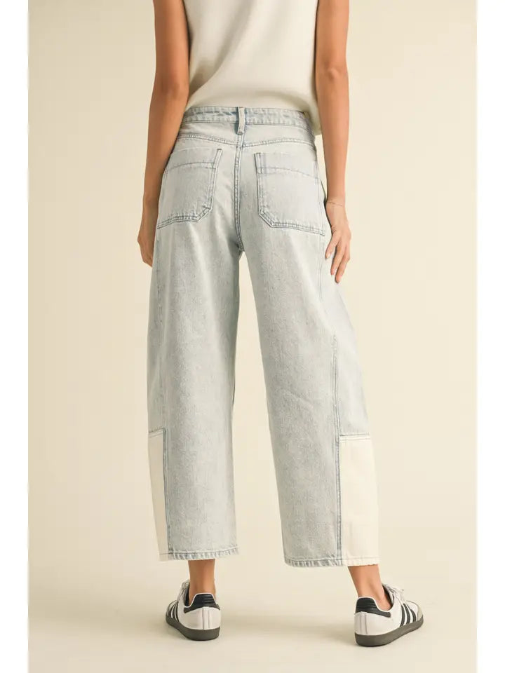 Fabirc Combination Barrel Denim