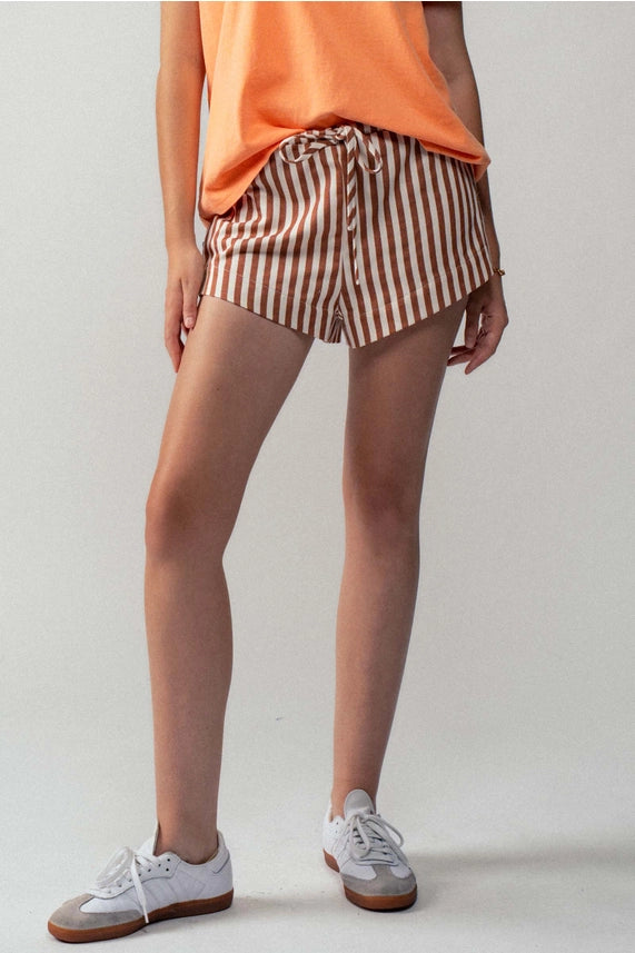 Retro Striped Lounge Shorts