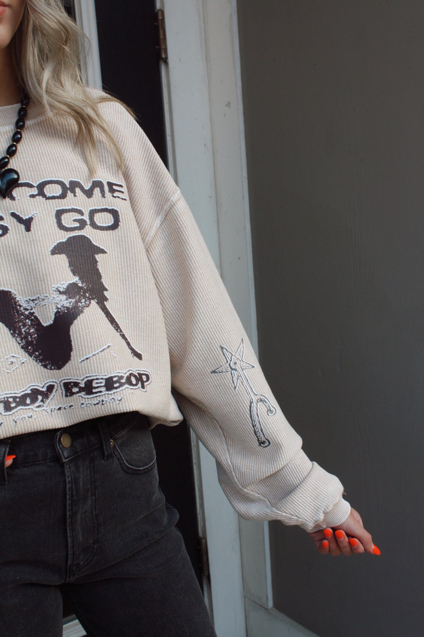 Easy Come Easy Go Corded Sweatshirt