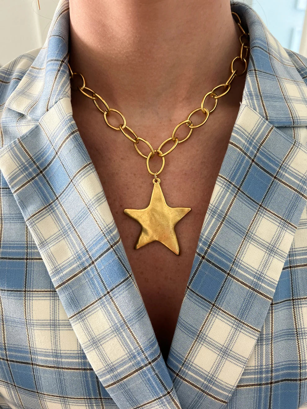 Antique Star Necklace (18in)