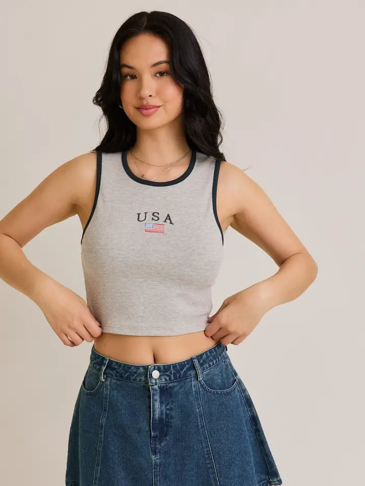 USA Crop Tank