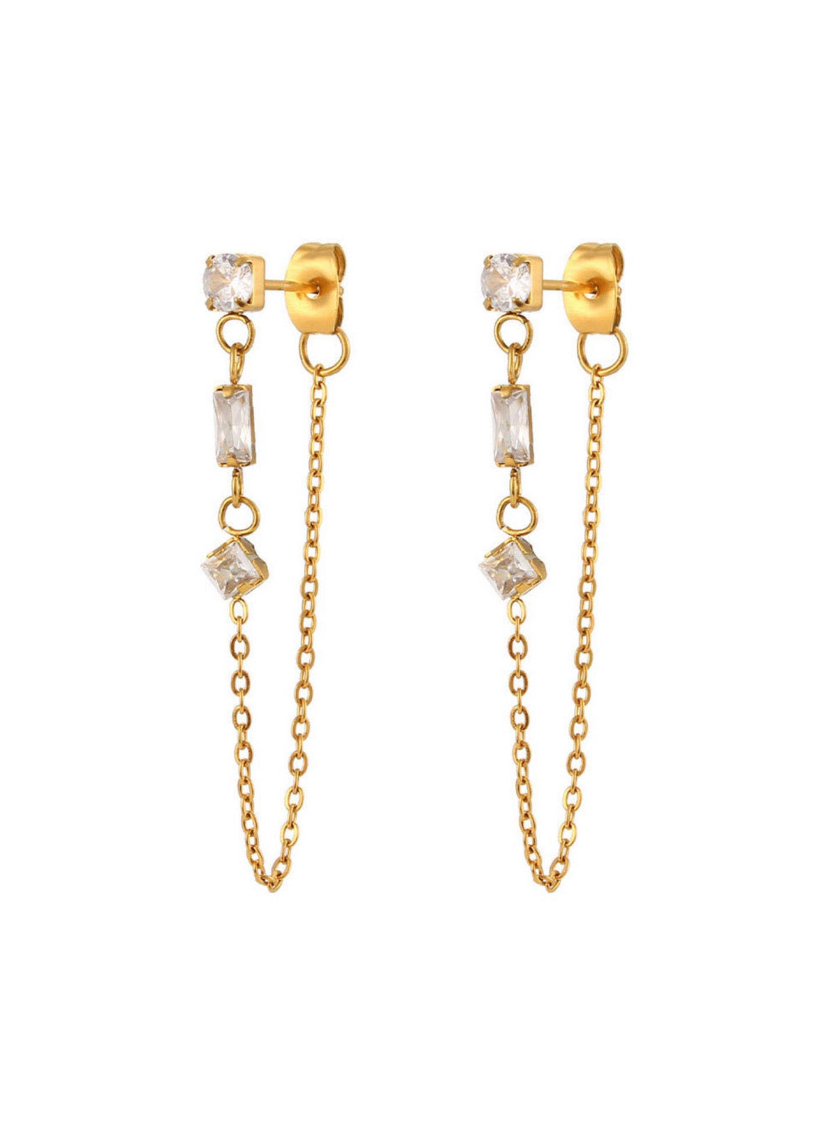 diamond dangly earrings