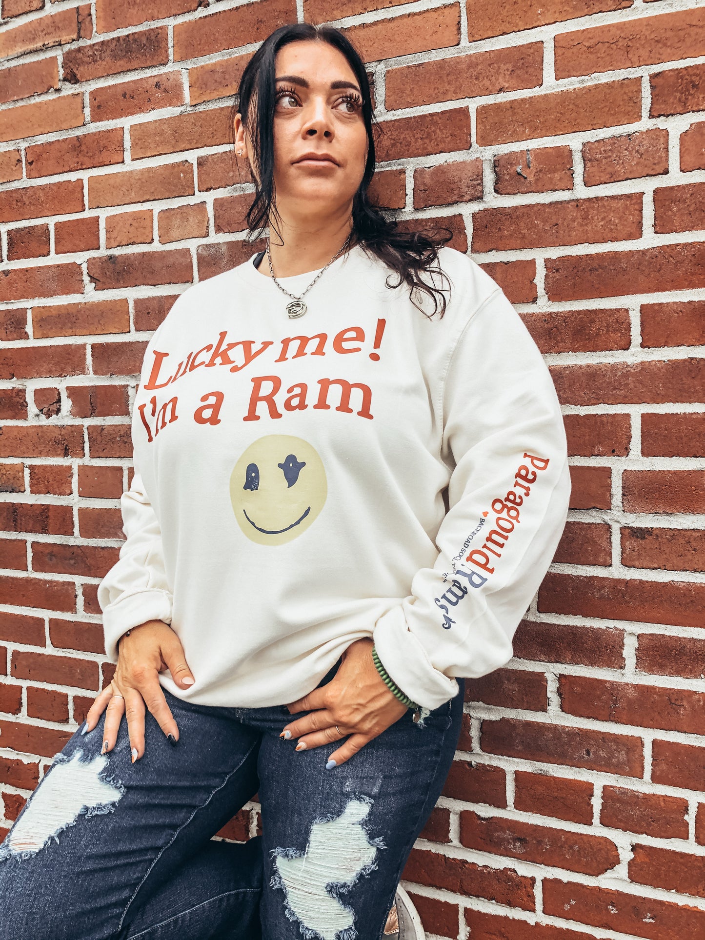 Lucky me I'm a Ram pullover