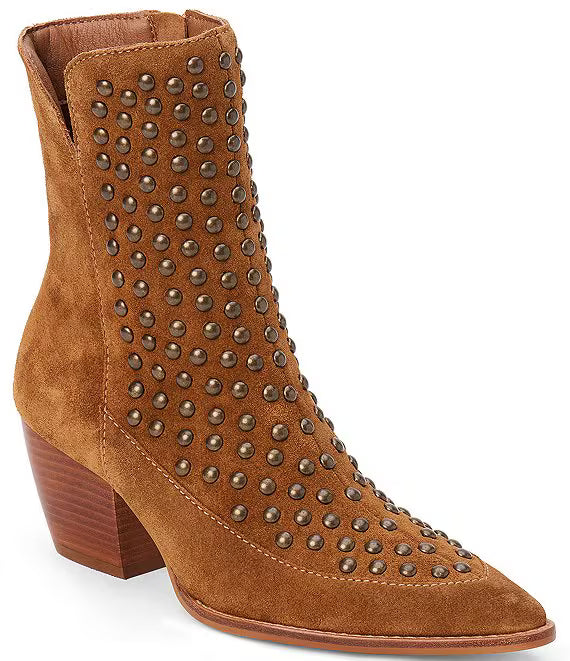 Margaret Suede Studded Booties