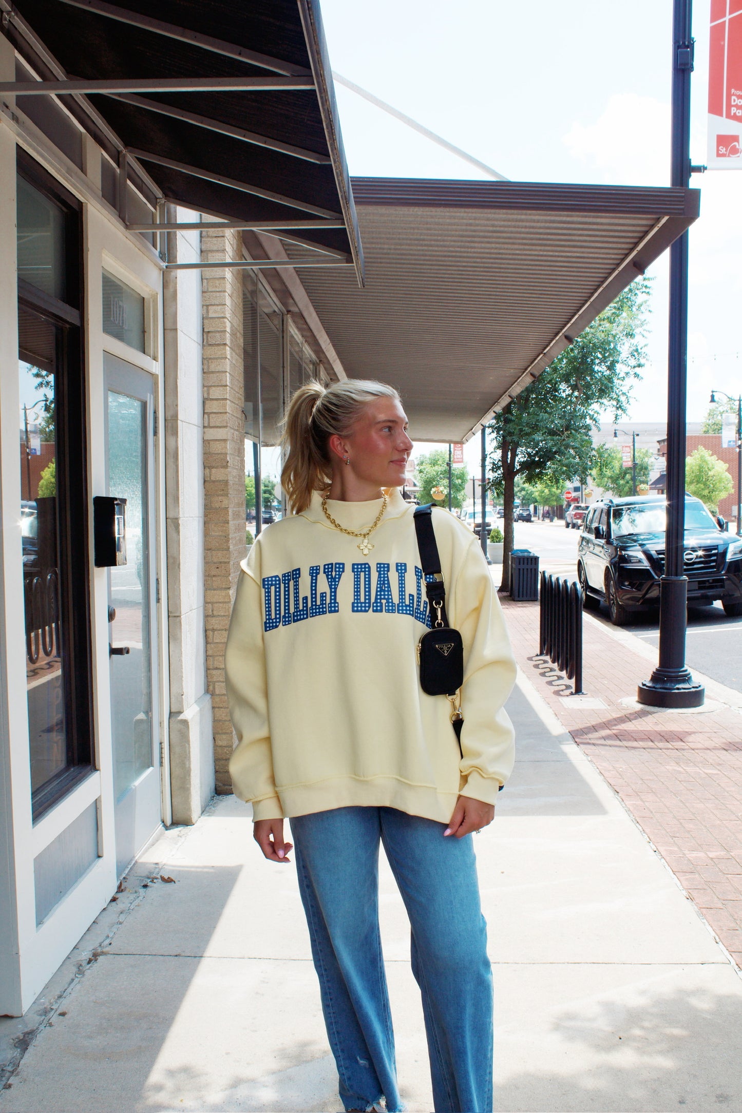 DILLYDALLY Reversible Mockneck Sweatshirt