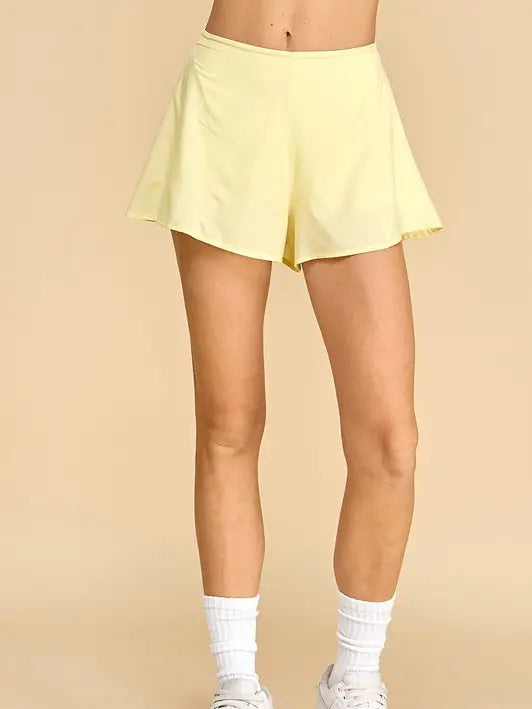 Elastic Rear Waistband Built-in Shorts