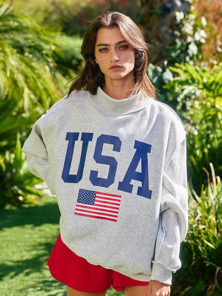 VINTAGE USA Reversible Usa/America Graphic Sweatshirt