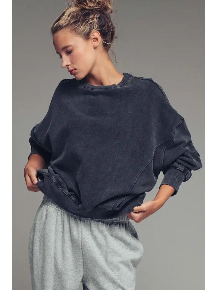 Pigment Washed Relaxed Fit Sweatshirt
