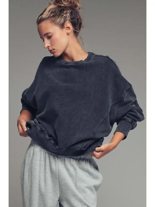 Pigment Washed Relaxed Fit Sweatshirt