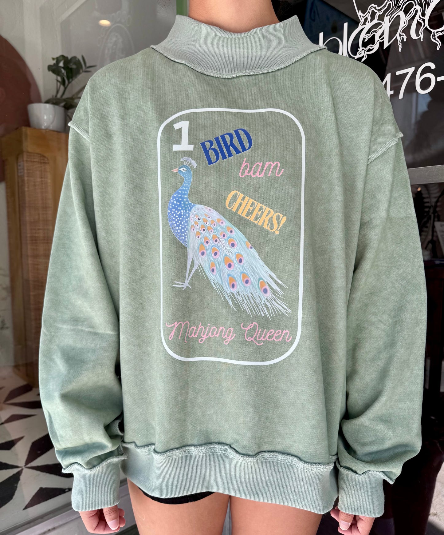 Mahjong Queen Mock Neck
