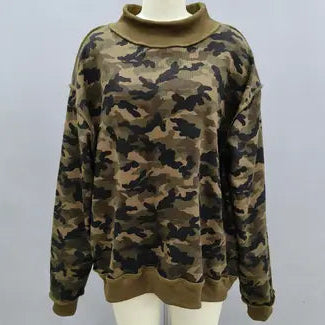Camo Mock Neck